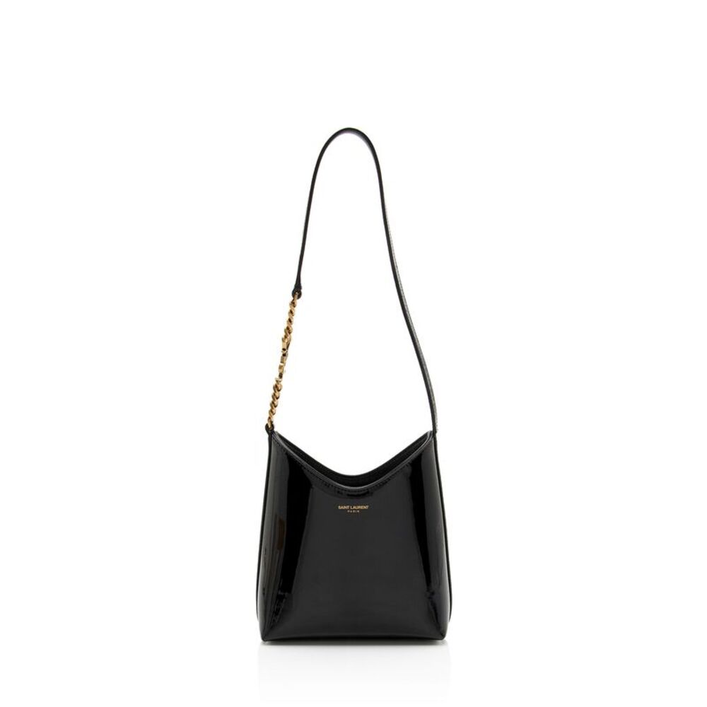 Saint Laurent Patent Leather Rendez-Vous Mini Hobo